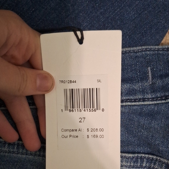 7 For All Mankind Blue Flare Jeans - Picture 4 of 5